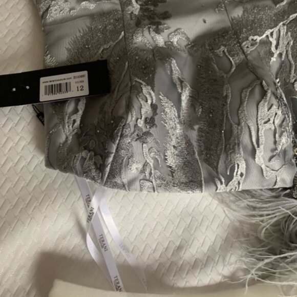 NWT Terani Couture 2111C4557 Beaded Homecoming Dress Silver Size 4 - Picture 7 of 10
